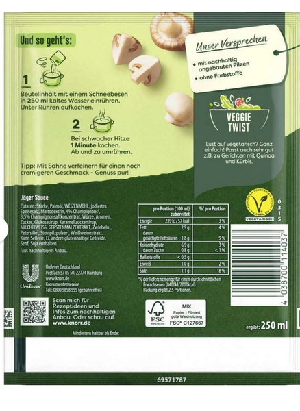 knorr hunter suce Jaeger sauce