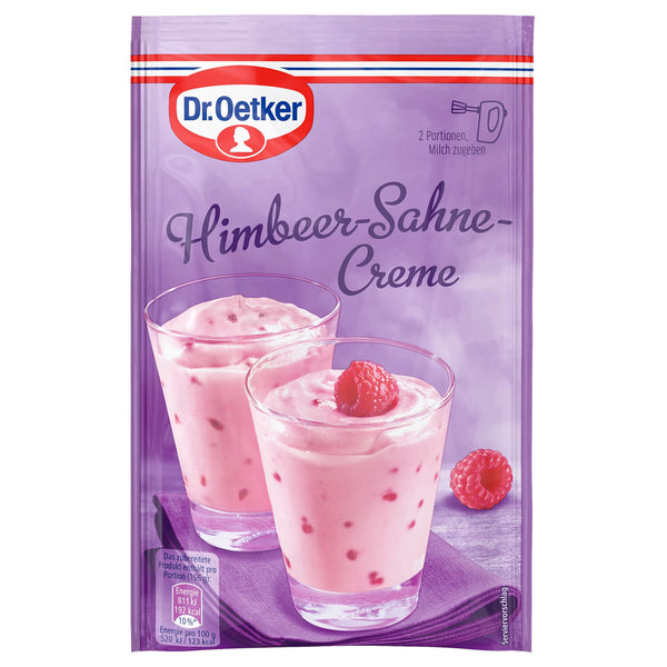 dr oetker raspberry dessert - himbeer sahne crme