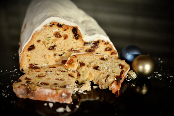 german christmas box for the holidays with Stollen
