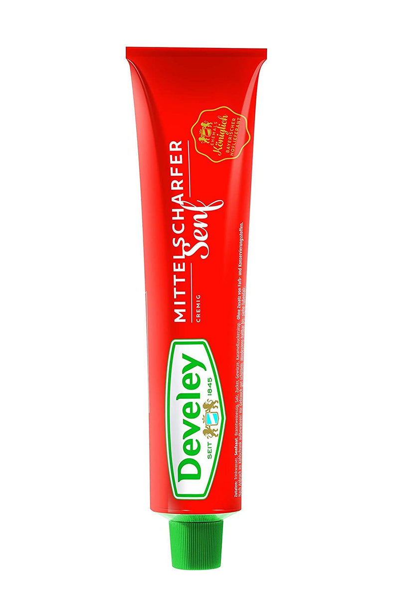 German Develey Mustard Mild Mittelscharf in Tube 100ml
