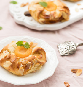 German Peach Marzipan Pastry