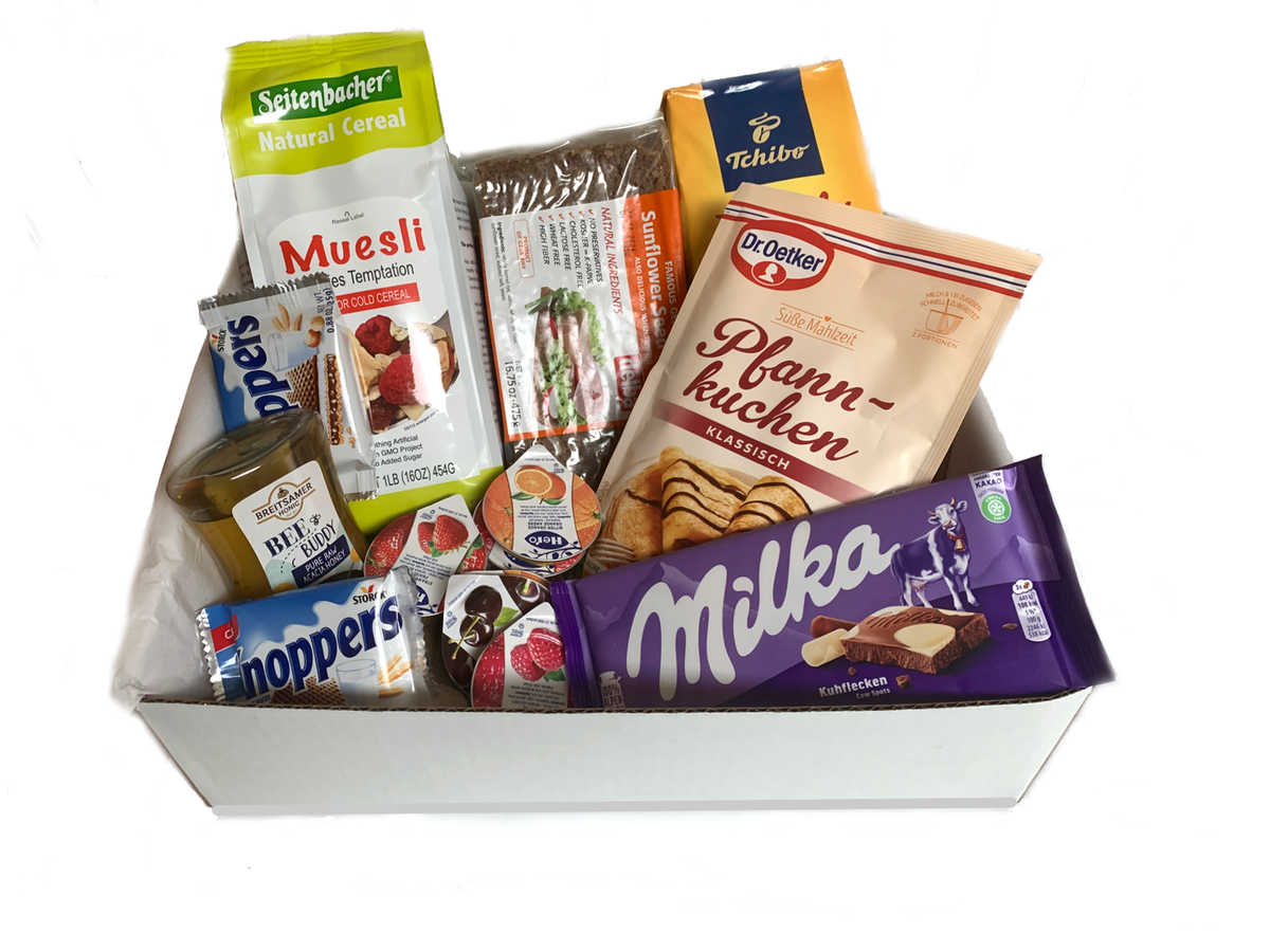 German Breakfast Box Contains German Bread, Jam, Muesli