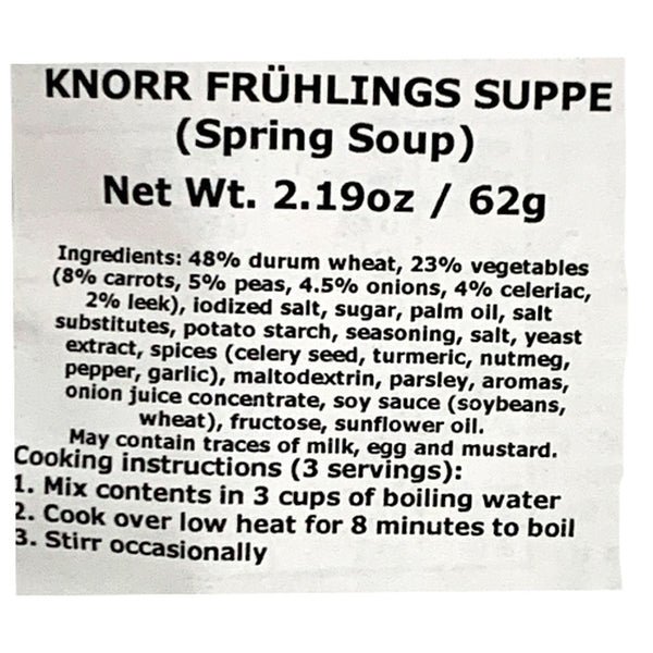 Knorr Spring Soup - Frühlingssuppe, Non-GMO, All natural