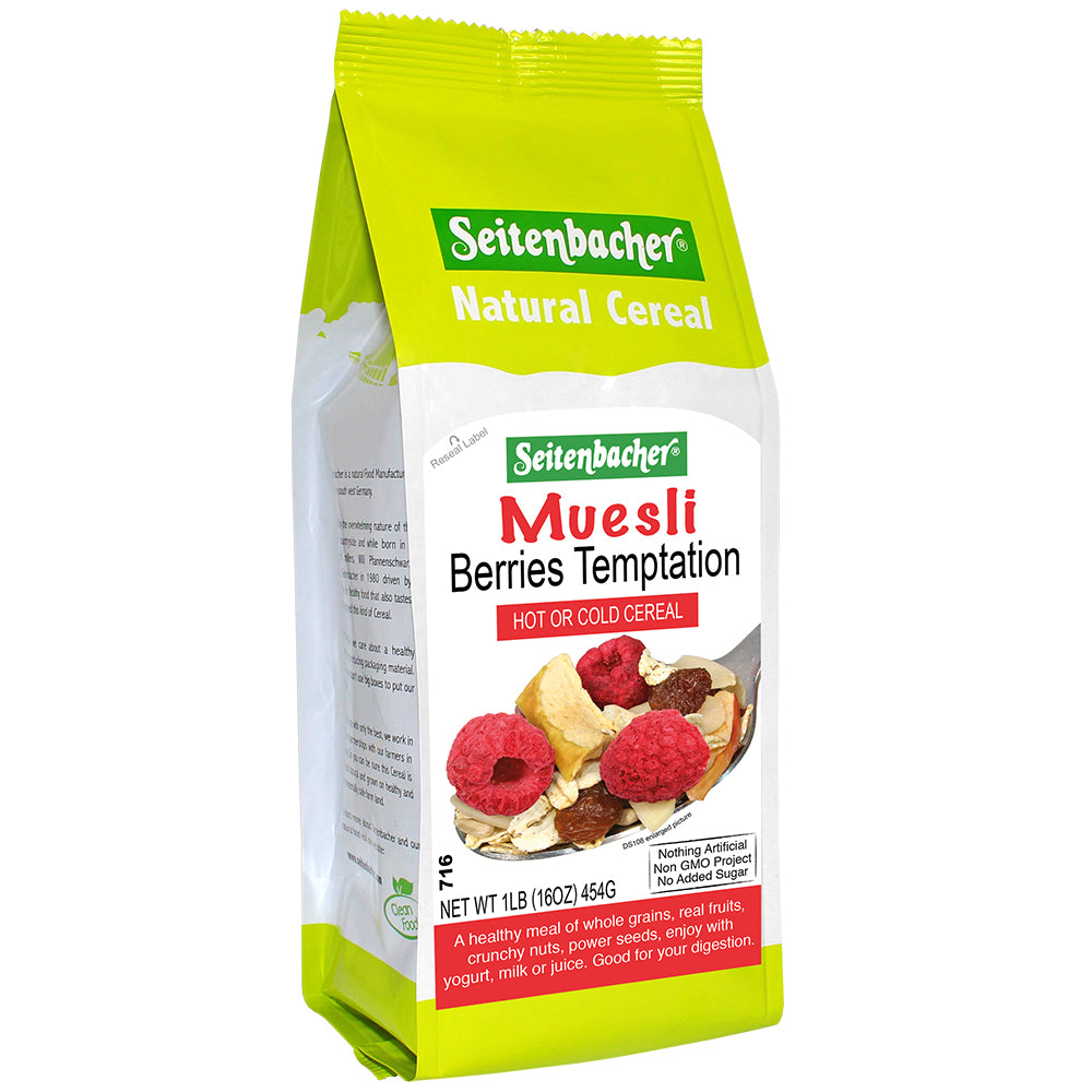 seitenbacher musli with fruit berries no sugar