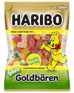 Haribo Gummy Bears Goldbären SOUR - No Artificial Flavors & Colors