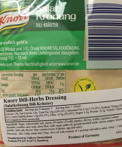 knorr salad dressing dill