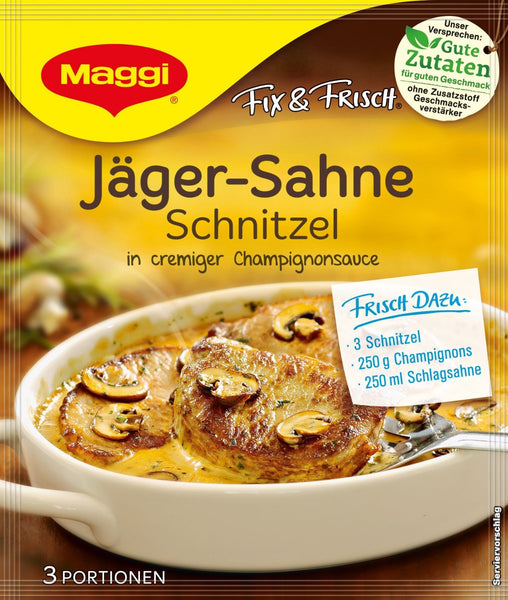 german food box maggi gravy for jagerschnitzel, just add the meat